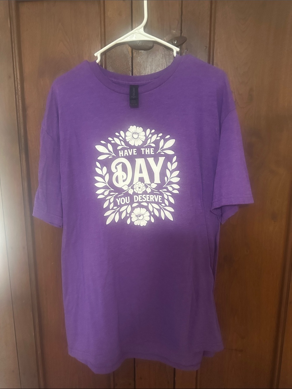 Purple Graphic Tee "Have The Day You Deserve"